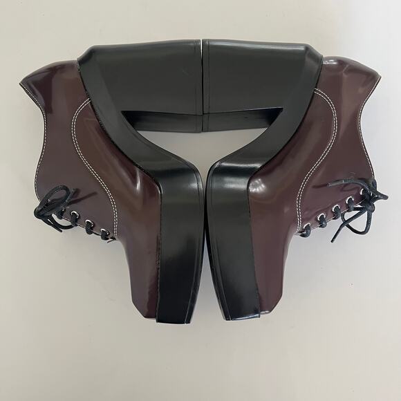 Gianni Bini Mazzen Women's 9.5 City Girl Lace Up Oxford Square Toe Platform Shoe - Picture 5 of 8